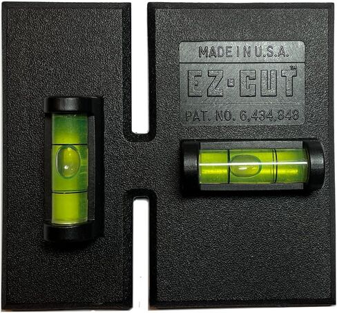 EZ-CUT Professional Level Template Tool, Old-Work Electrical Box Template and Guide, Black, Labor Saving Devices. Made in USA in Saudi Arabia