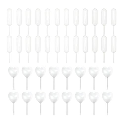 SQXBK 100PCS 4ml Strip and Heart Shaped Transparent Cupcake Pipettes Suitable for Chocolate Ice Cream Kitchen Supplies Holiday Decorations in Saudi Arabia