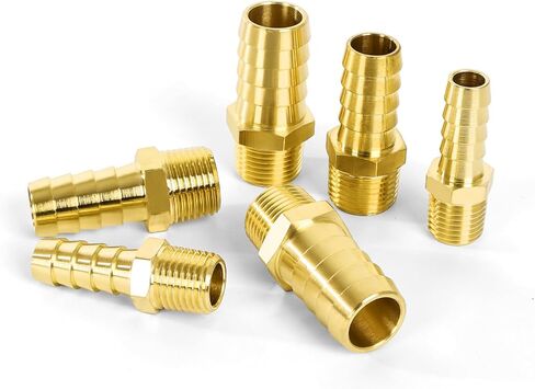 MewuDecor 3/4 "Barb x 3/8" NPT ذكر الأنابيب، تركيب خرطوم النحاس، محول تركيب الأنابيب بارب، 2 جهاز كمبيوتر شخصى in Saudi Arabia