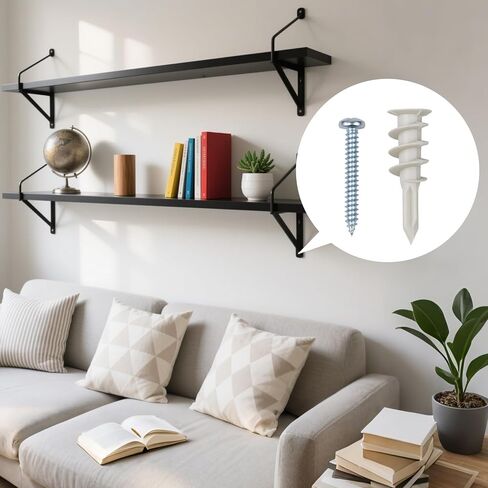 HOME MASTER HARDWARE 100 قطعة من أدوات تثبيت ومسامير الحوائط الجافة ذاتية الحفر #8 × 1-1/4 بوصة - مثبتات حائط ممتازة للجدران الجافة، ومثبتات شديدة التحمل - لا يتطلب ثقب حفر in Saudi Arabia