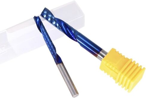 LYZYSNEJ 1pcs Solid Carbide O Single Flute Spiral End Mill CNC Router Bits 6mm Shank Blue Coating Woodworking Cutting Carving Milling Cutter for Wood Acrylic PVC(6x17x50) in Saudi Arabia