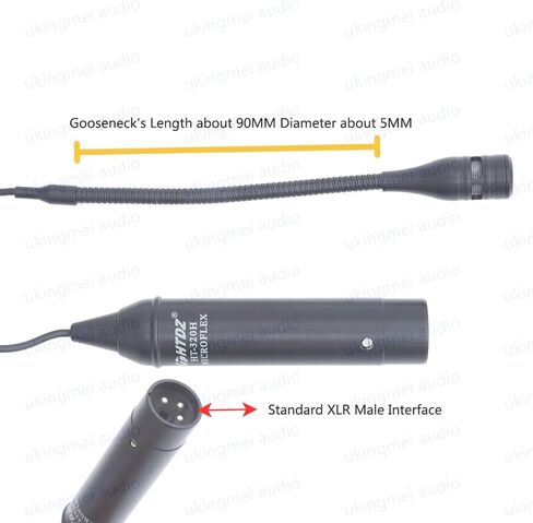 ميكروفون مكثف علوي قلبي من Tinsea مع ميكروفون معلق بموصل Preamp 3-Pin XLR لخطاب المحاضرات المسرحية in Kuwait