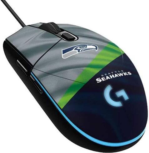 Skinit Decal Skin for Logitech G203 Prodigy RGB Wired Gaming Mouse - Officially Licensed NFL Seattle Seahawks Design in Saudi Arabia