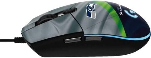Skinit Decal Skin for Logitech G203 Prodigy RGB Wired Gaming Mouse - Officially Licensed NFL Seattle Seahawks Design in Saudi Arabia