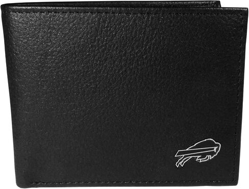 Siskiyou Sports Pittsburgh Steelers Leather Lood Wallet Bi-Fold Wallet ، Black ، Size One in Saudi Arabia