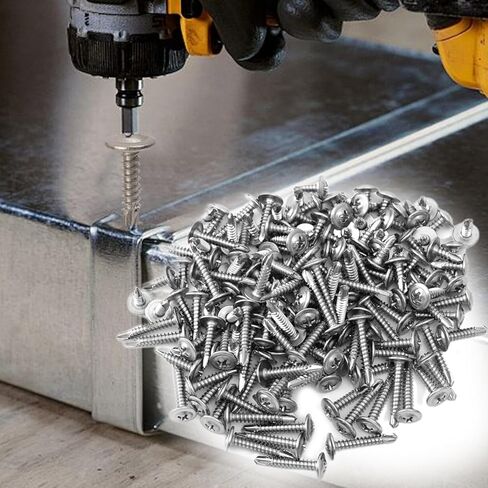 40Pcs Self-Tapping Sheet Metal Screws 410 Stainless Steel Truss Head High-Strength Quick Tapping Tek Screws Lath to Metal (60pcs Mixed-13/19/25mm) in Saudi Arabia