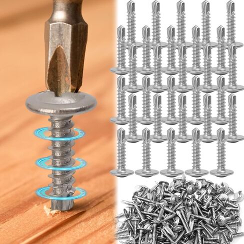 40Pcs Self-Tapping Sheet Metal Screws 410 Stainless Steel Truss Head High-Strength Quick Tapping Tek Screws Lath to Metal (60pcs Mixed-13/19/25mm) in Saudi Arabia