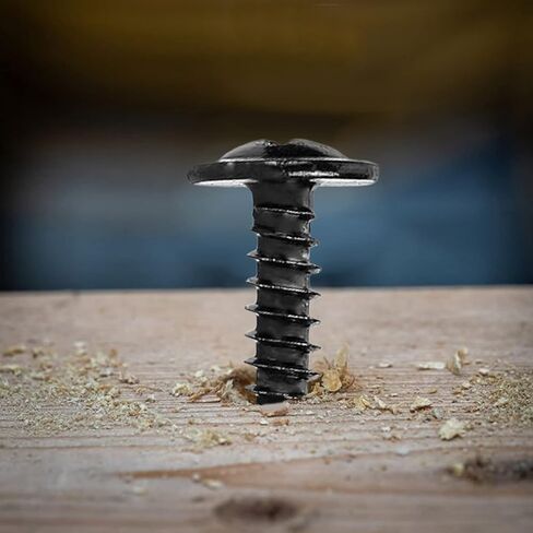 #8x1 برغي خشب 100 قطعة سبائك الصلب القياسية الموضوع تروس رئيس سريع مسامير ذاتية التنصت أكسيد الأسود in Saudi Arabia
