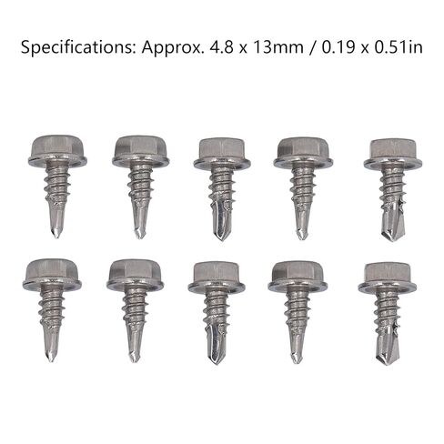 50Pcs Stainless Steel Self Tapping Screws 4.8x13mm in Saudi Arabia