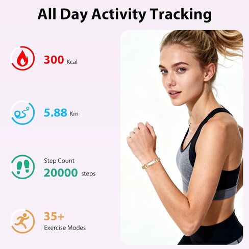 Lgnitek Activity Tracker for Women, Health and Fitness Wearable with 24/7 HRV/Blood Pressure/Heart Rate/SPO₂/Sleep Monitor and 35 Sports Modes, Menstrual Cycle Insights IP68 iOS Android in Saudi Arabia