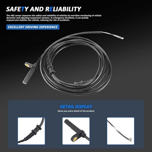 Munik الخلفي الجانب الأيمن ABS ABS أجهزة استشعار أسود لعام 2009-2018 Benz G Class W463 G350D G500 G55 AMG G550 G550 4x4 G63 AMG رقم استبدال # 4635402017 in Kuwait