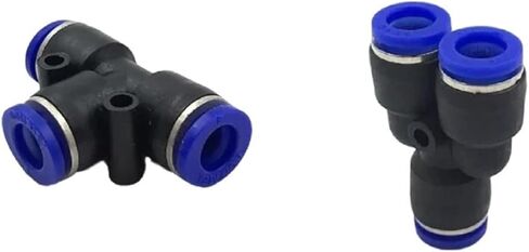 1/5/10Pcs PY PE T Y Shaped Tee 4 6 8 10 12 16mm 3 Way Port Pneumatic Pipe Connector Tube Air Hose Quick Release Fittings(Pe14,1pcs) in Saudi Arabia