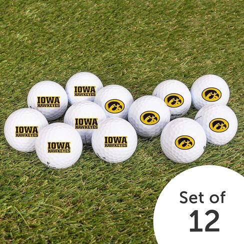 Desert Cactus University of Iowa Dozen Golf Balls - Full Color 12 Pack, UI Hawkeyes Officially Licensed Gear in Saudi Arabia
