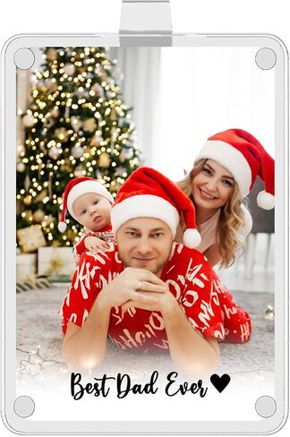 مقطع مقاورة عيد الأب المخصصة - أفضل أبي على الإطلاق إطار صورة السيارة | Polaroid Style Car Car Photo Clip | مخصصة هدية حامل صورة Sun Sun Visor لأبي من الابن أو الابنة in Kuwait