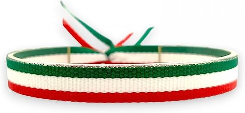 BDM Men's and Women's Fabric Bracelet with The Flag of Italy and The Basque Country, Euskadi, Adjustable in Saudi Arabia