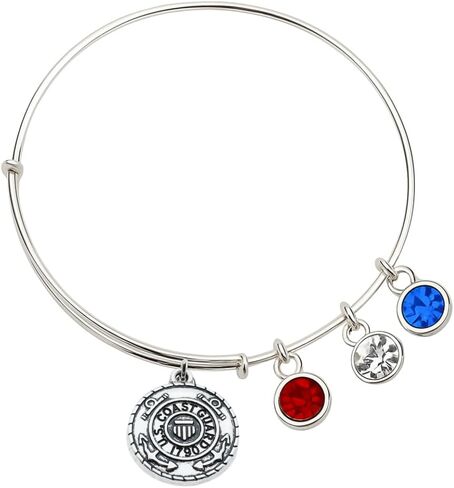 Infinity Collection US Coast Guard Academy Gifts, Coast Guard Charm Bangle Bracelet, Gifts for Women in Saudi Arabia
