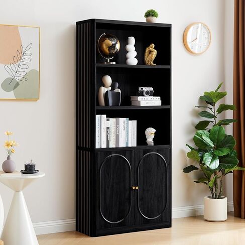 71" Tall Bookshelf, 6 Tier Large Wooden Book Shelf, Modern Freestanding Bookshelves and Bookcases, Unique Bookcase Display Storage Shelves for Living Room, Bedroom, Classroom, Office, Library in Saudi Arabia