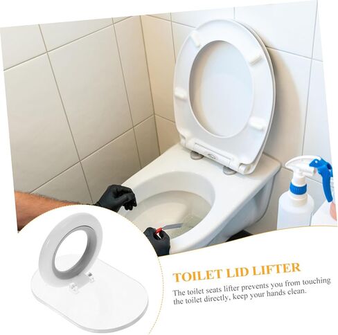 PartyKindom 2Pcs Toilet Seat Lifter Handle Convenient Toilet Lid Lifters for Easy Opening for and Comfort for Seniors and Elderly Use Stylish Design in Saudi Arabia