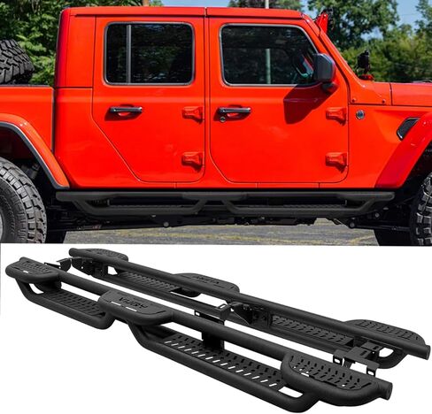Vijay 4 Doors Side Step Bars Running Boards Compatible with 2020-2025 Gladiator JT in Kuwait