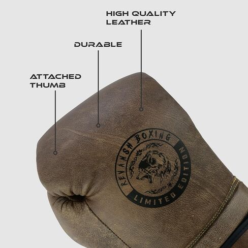 Revansh Boxing Gloves for Training & Sparring – Cowhide Leather Gloves for Boxing, Muay Thai, MMA, Kickboxing – 12oz 14oz 16oz – Durable, Comfortable Unisex Punching Bag Gloves in Saudi Arabia
