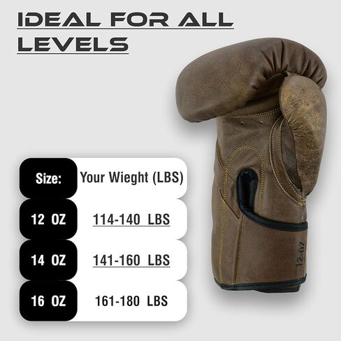 Revansh Boxing Gloves for Training & Sparring – Cowhide Leather Gloves for Boxing, Muay Thai, MMA, Kickboxing – 12oz 14oz 16oz – Durable, Comfortable Unisex Punching Bag Gloves in Saudi Arabia