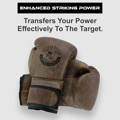 Revansh Boxing Gloves for Training & Sparring – Cowhide Leather Gloves for Boxing, Muay Thai, MMA, Kickboxing – 12oz 14oz 16oz – Durable, Comfortable Unisex Punching Bag Gloves in Saudi Arabia