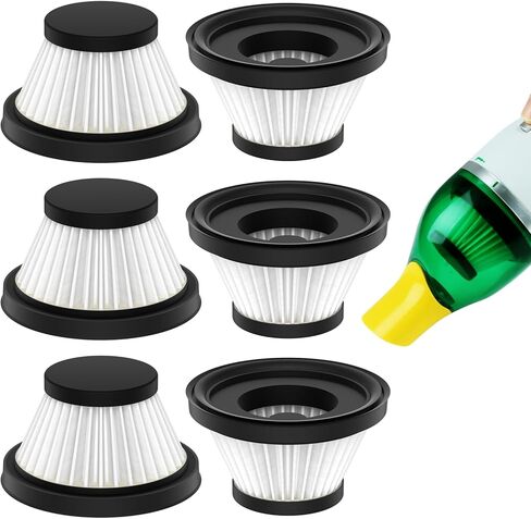 6 Pack Replacement Filters Compatible with Compact Handheld Portable Cordless Vacuum Cleaner AS Seen On TV, Washable Filters (Vacuum Not Included) in Saudi Arabia