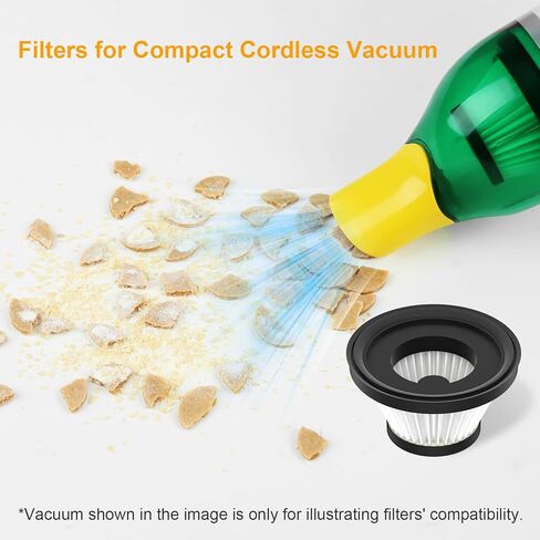 6 Pack Replacement Filters Compatible with Compact Handheld Portable Cordless Vacuum Cleaner AS Seen On TV, Washable Filters (Vacuum Not Included) in Saudi Arabia