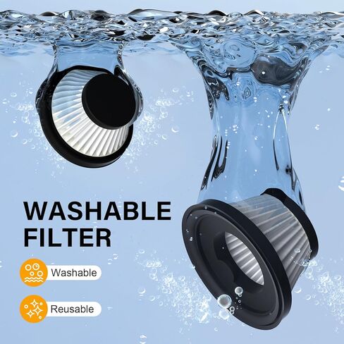 6 Pack Replacement Filters Compatible with Compact Handheld Portable Cordless Vacuum Cleaner AS Seen On TV, Washable Filters (Vacuum Not Included) in Saudi Arabia