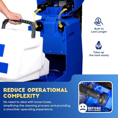 مجموعة خرطوم تتحول إلى تصميم غطاء محرك السيارة X3 بدون خرطوم متوافق مع Rug Doctor Mighty Pro X3 93155، قطع غيار خرطوم ماكينة تنظيف السجاد التجارية in Kuwait