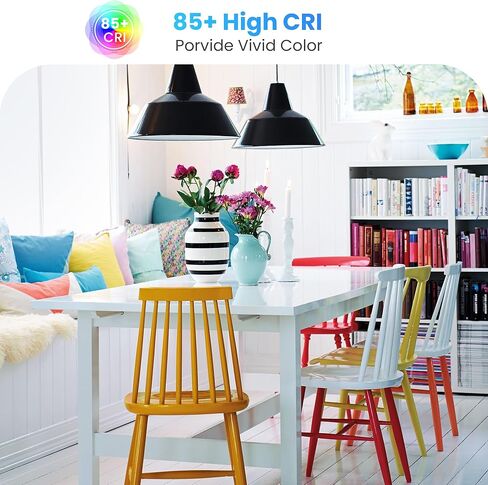 GGOYING E12 Candelabra LED Bulb 60W يعادل، 600LM مصابيح إضاءة ثريا قابلة للتعتيم، 5000K ضوء النهار الأبيض، 85+ CRI قاعدة شمعة لمبات خيوط شفافة، 4 عبوات in Kuwait