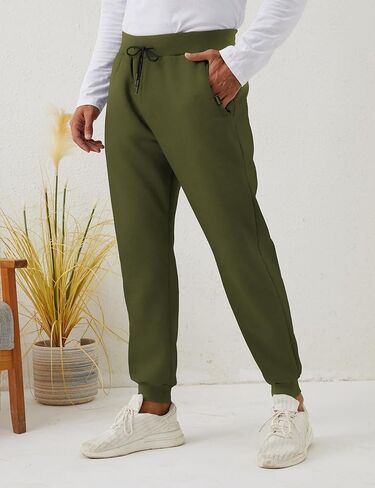 Gihuo Mens Sweatpants – Fleece Sherpa Lined Pants Men, Warm Winter Thermal Sweatpants for Outdoor & Lounge in Saudi Arabia