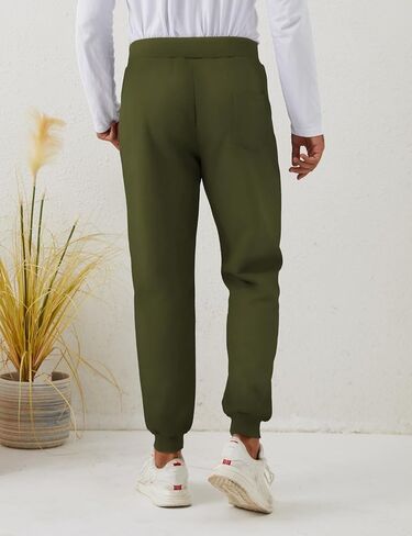 Gihuo Mens Sweatpants – Fleece Sherpa Lined Pants Men, Warm Winter Thermal Sweatpants for Outdoor & Lounge in Saudi Arabia
