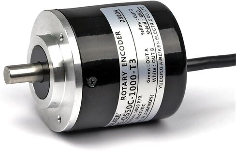 1Pcs 50mm Incremental Rotary Encoder Wtaer and Oil Proof 8MM Solid Shaft Magneto Electric Encoder E50S Encoder 100~5000 PPR(2000 PPR,Magneto Electric_Push-Pull Output) in Kuwait