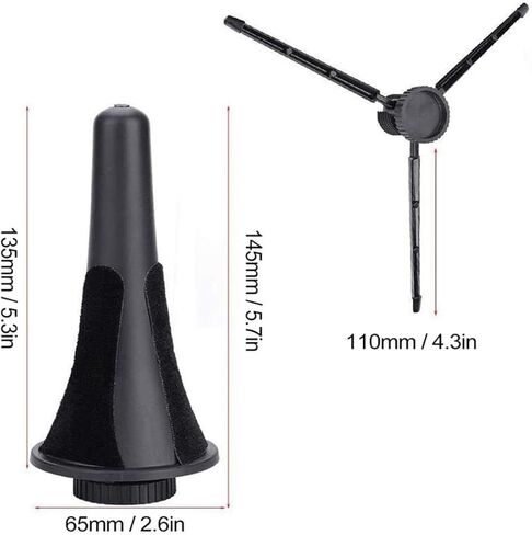 ERINGOGO Folding Clarinet Stand Portable Tripod Holder for Clarinet and Oboe Black Metal and Plastic Wind Instrument Rest Rack for Students and Beginners in Saudi Arabia