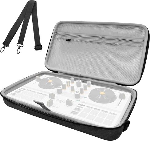 Musiin DJ Controller Case Compatible with Hercules DJControl Mix Ultra, Hard Shell Protection with Dual Zippers, Mesh Pocket & Comfortable Handle for DJ Live Show & Travel (Black) in Saudi Arabia