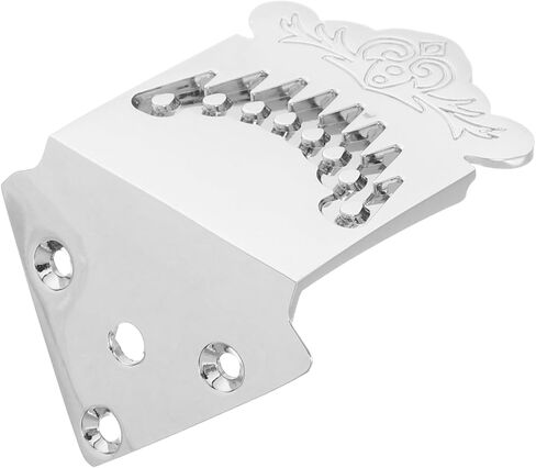 Totority Professional Metal Mandolin Tailpiece Replacement String String Part Chrome Finish Easy Install for Mandolin Repair and Upgrade in Kuwait