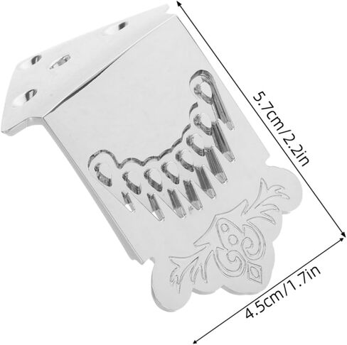 Totority Professional Metal Mandolin Tailpiece Replacement String String Part Chrome Finish Easy Install for Mandolin Repair and Upgrade in Kuwait
