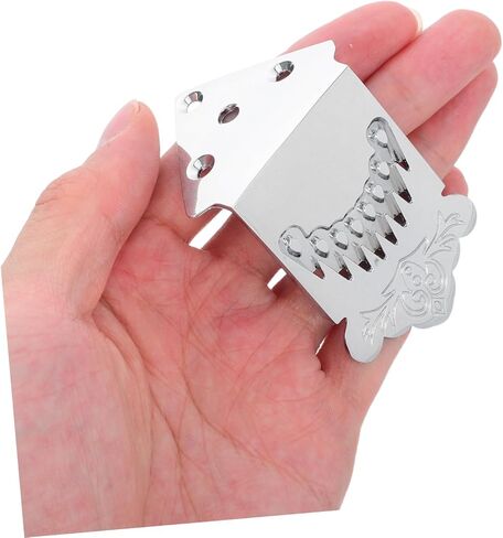 Totority Professional Metal Mandolin Tailpiece Replacement String String Part Chrome Finish Easy Install for Mandolin Repair and Upgrade in Kuwait