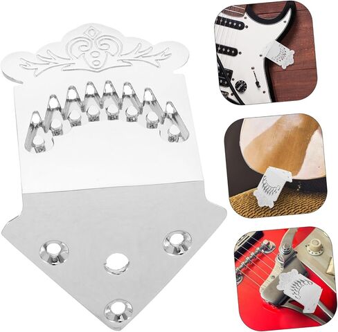 Totority Professional Metal Mandolin Tailpiece Replacement String String Part Chrome Finish Easy Install for Mandolin Repair and Upgrade in Kuwait