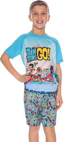 Big Boys '' Superhero 'Pajama Short ، Blue ، 8 in Kuwait