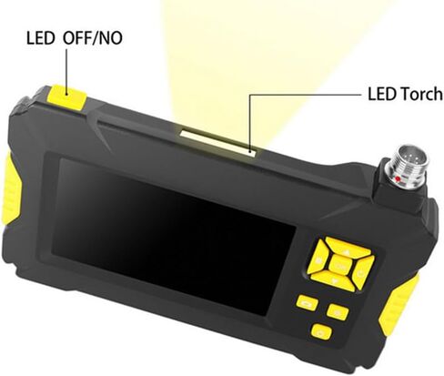 10m,YXINHONGYUE 4Cm-500Cm Handheld Sewer Snake Endoscope, Small 4.3Inch Explosion-Proof Industrial Inspection Camera 6 Adjustable LEDs for Home Use,Sink in Saudi Arabia