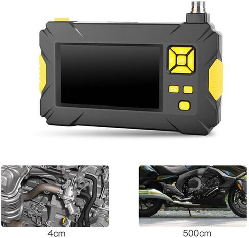 10m,YXINHONGYUE 4Cm-500Cm Handheld Sewer Snake Endoscope, Small 4.3Inch Explosion-Proof Industrial Inspection Camera 6 Adjustable LEDs for Home Use,Sink in Saudi Arabia