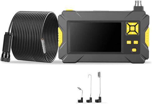 10m,YXINHONGYUE 4Cm-500Cm Handheld Sewer Snake Endoscope, Small 4.3Inch Explosion-Proof Industrial Inspection Camera 6 Adjustable LEDs for Home Use,Sink in Saudi Arabia