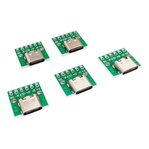 Fengpeng 5/10/20 قطعة USB Type-C أنثى اختبار لوحة دارات مطبوعة محول نوع C 6Pin 2.54 مم مقبس توصيل لنقل كابل سلك البيانات (10 قطع) in Kuwait