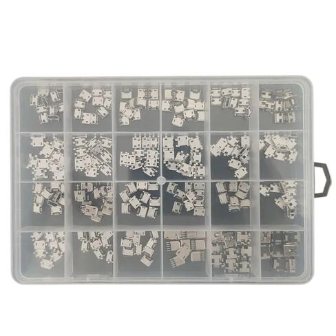 Fengpeng 240 قطعة 24 نموذج مقبس توصيل USB صغير جاك MP3/4/5 الهاتف المحمول وبانور الطاقة المحمول مجموعة متنوعة SMD DIP Set in Kuwait
