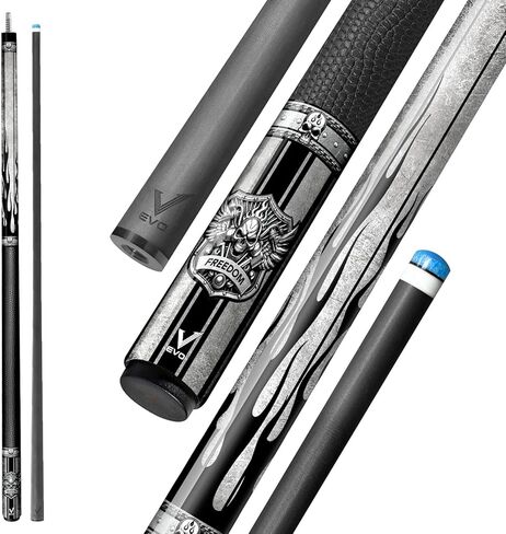 EVO Freedom Carbon Fiber Pool Cue Stick, Low Deflection Professional Pool Stick for Adults, 12.5mm TIME Standard Tip, 29" Carbon Fiber Shaft, Rad 3/8-8 Joint, Microfiber Leather Grip in Saudi Arabia