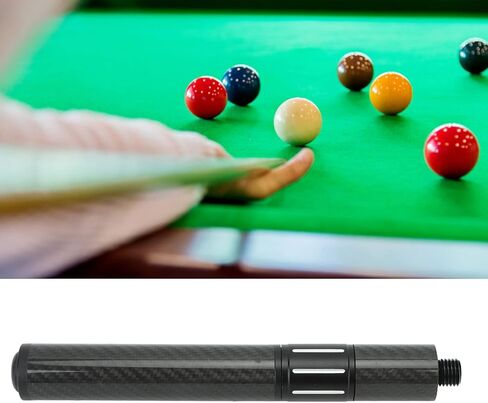 FUZHUI Billiards Pool Cue Extension, Carbon Fiber Telescopic Pool Extender for Billiards, Installation, Lightweight, Standard Designs, Good Extending Length, Simpler Extension, Black, Universal in Saudi Arabia