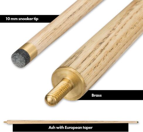 Elite ELSNK13 Snooker Pool Cue - Blonde Ash, Black Stained Maple with Red, Black, and Pearly White in Saudi Arabia