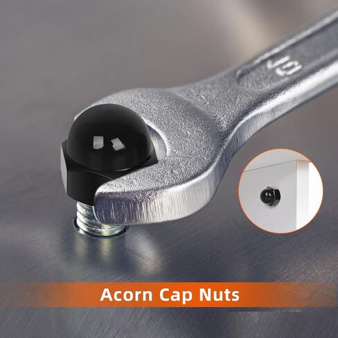 MewuDecor 6-32 Acorn Cap Nuts, 304 Stainless Steel 18-8, Black Finish, 50 PCS in Saudi Arabia